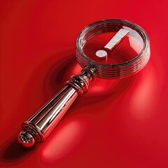 Magnifying glass with exclamation point
