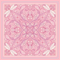 Elegant Pink Paisley Pattern for Bandana