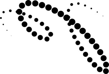 Line dot of spiral and wave, symbol, icon. Design element