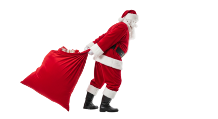 santa claus with a bag of gifts