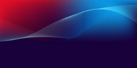 Blue purple red gradient mesh abstract background with wavy blended lines nice for wallpaper or banner smooth vector