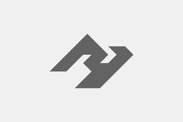 Modern simple bold letter RY logo