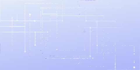 Abstract digital network grid with white lines and dots on a soft purple background