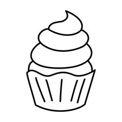 cupcake coloring page printable, Cupcake outline for coloring book
