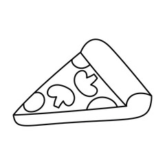 Pizza Slice Doodle Illustration