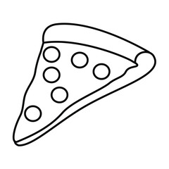 Pizza Slice Outline Illustration