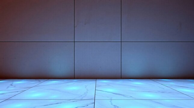 blue ceramic tile floor and wall background.  - Powered by Adobe