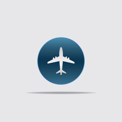 Vector airplane icon illustration on white background
