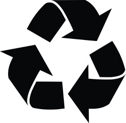 recycling symbol, minimalist, black and white, geometric shapes, clean lines, repetitive pattern, simple design, modern art, vector illustration
