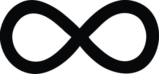 black and white, infinity symbol, vector graphic
