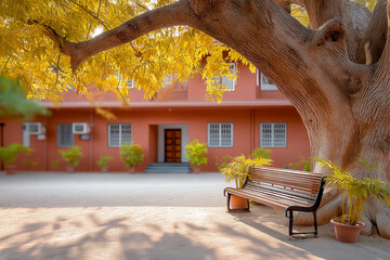 Empty school during vacation