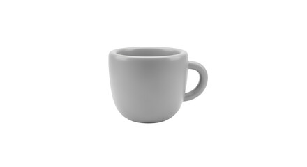 Obraz premium White Ceramic Coffee Mug on Black Surface with Transparent Background