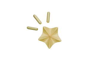 golden Christmas star, PNG