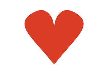 red heart on white, PNG
