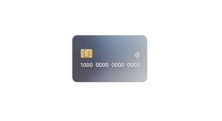 Contactless Credit Card on Transparent Background Modern Digital Payment Method