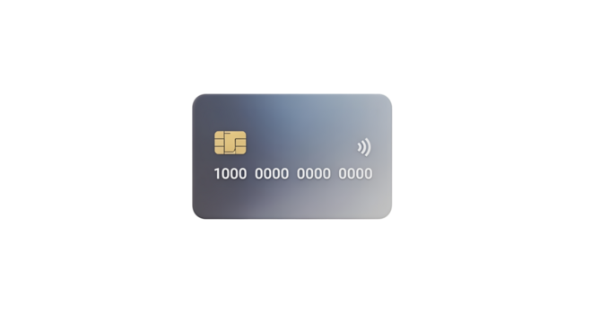 Contactless Credit Card on Transparent Background Modern Digital Payment Method