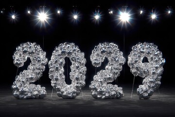 New year 2029 balloon display