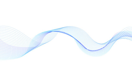 Abstract Blue Gradient Wave Line Background