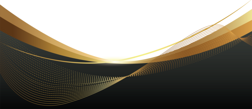 Abstract Golden Wavy Lines