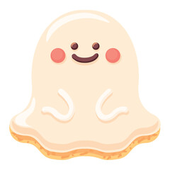 幽霊の形のアイシングクッキー