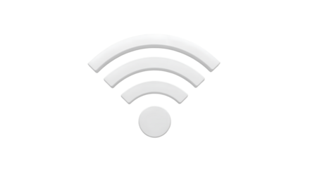 Wireless Wi Fi Signal Icon on Black and White Background