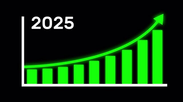 Business Growth Bar Chart Animation 2000 to 2025