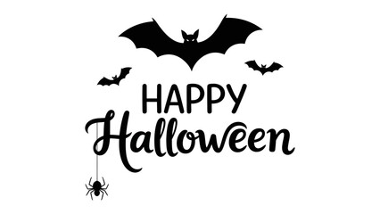 Spooky Halloween Celebration: Spooky and festive imagery, featuring bats and spider celebrating Halloween.
