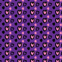 seamless pattern design with hand drawn love pattern
