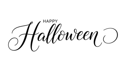 Happy Halloween Typography: A charming script typography design saying Happy Halloween, perfect for evoking the spooky spirit of the season.