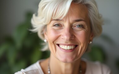 Smiling senior woman. High quality