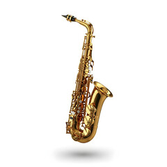 Naklejka premium Golden Alto Saxophone Musical Instrument 1.