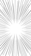 Obraz premium Comic Explosion Burst Lines – Manga Speed Effect Background