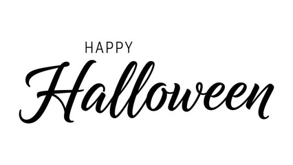 Happy Halloween Typography: Elegant Happy Halloween typography set against a stark backdrop. The message's simplicity lends itself to cards and graphic design projects.