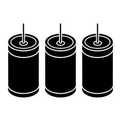 Capacitor with Leads Vector Flat and Clean Look