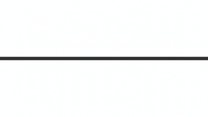 Minimalist Horizontal Black Line on Isolated transparent background