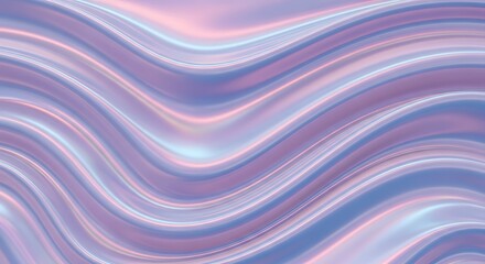 Fototapeta premium A mesmerizing abstract design with flowing, wavy lines showcasing a blend of pastel shades, creating a soft and serene aesthetic.