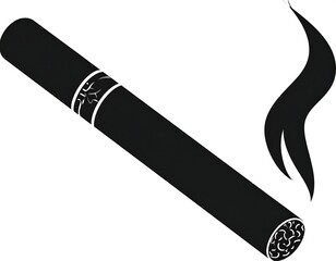 Cigar in silhouette with smoke