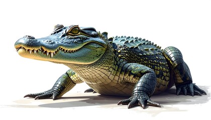 Obraz premium Cartoonish alligator, detailed