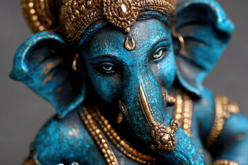 Obraz premium A majestic statue of an elephant, depicting strength and wisdom.