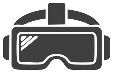 Virtual Reality Headset Icon Simple Graphic Representation of VR Goggles