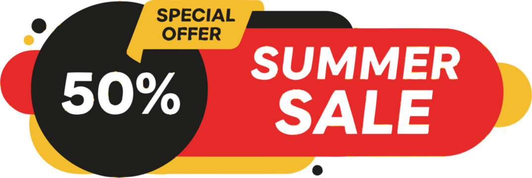 Summer sale special offer fifty percent off limited time only