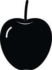 Caramel apple silhouette vector art illustration