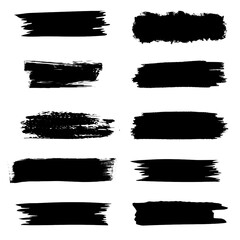 Decorative brush strokes, handmade textures, abstract banners, colorful ink, and grunge styled frames for unique designs.