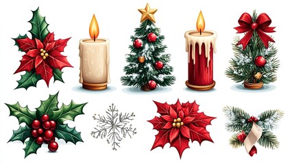 A combination of Christmas elements