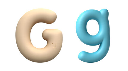 3D vector illustration of Alphabet Letter 