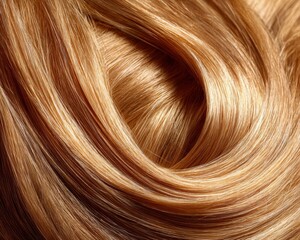Fototapeta premium Golden Blonde Hair Texture, Close-up