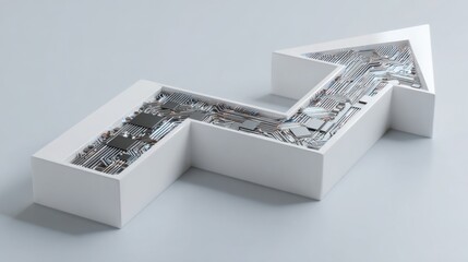 Detailed computer circuit board with complex connections illustrating advanced technology and digital innovations