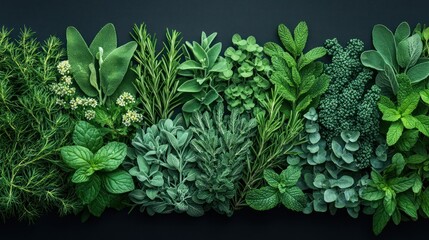 Assorted fresh herbs