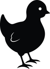 Chick silhouette vector art illustration