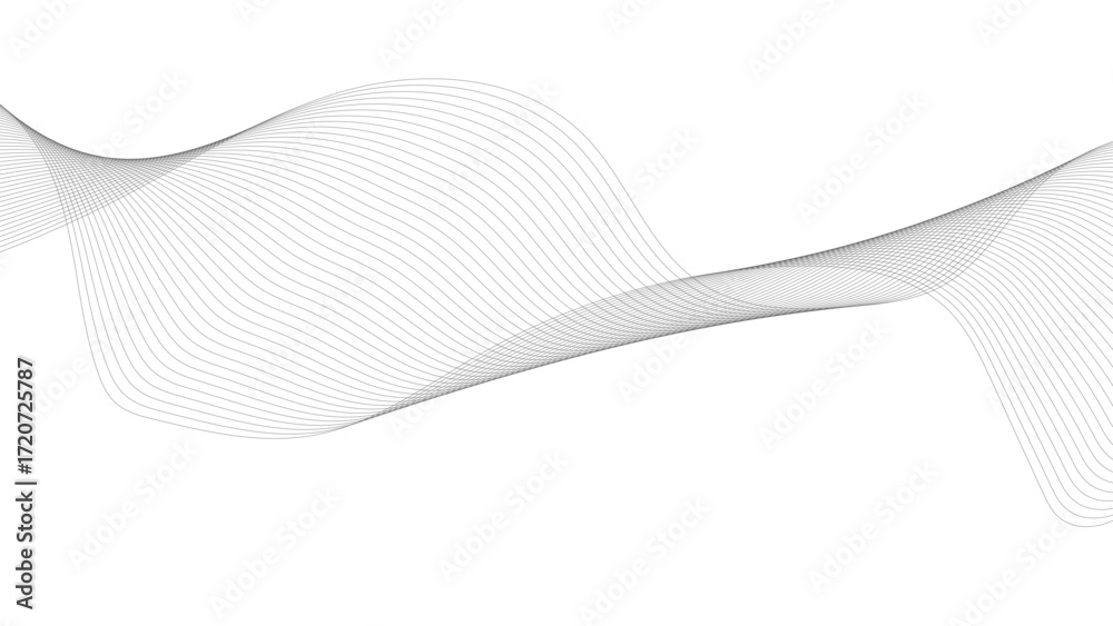 Sticker abstract vector background with black wavy lines. fluid vector shaped background. abstract smooth wa